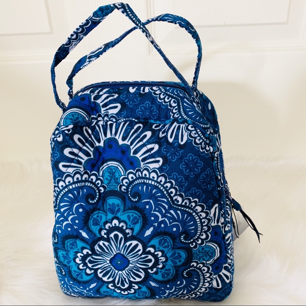 Lunch bunch lunchbox Vera Bradley blue tapestry - Picture 2 of 4